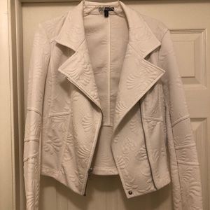 Express ivory moto jacket